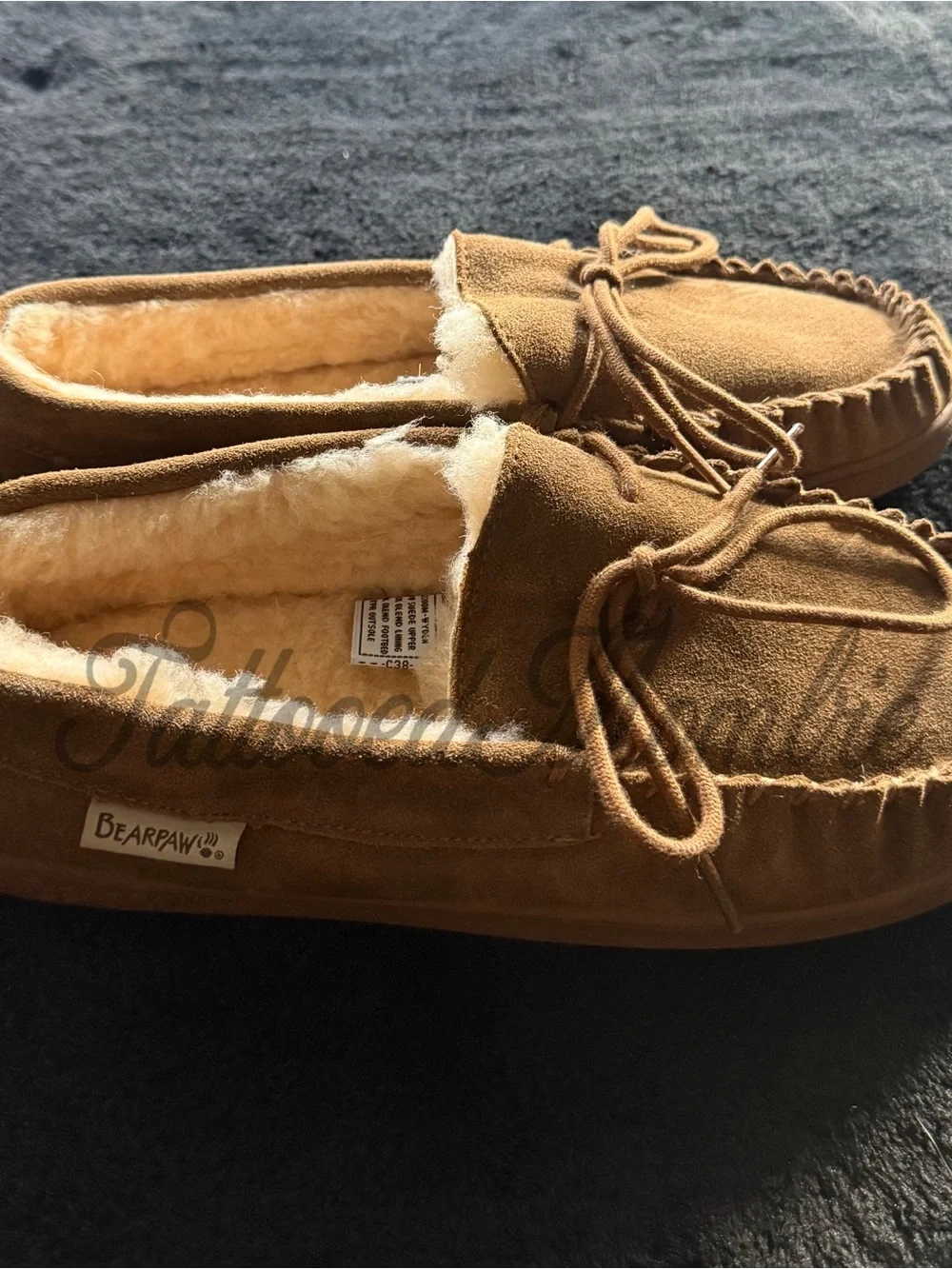 Bearpaw Men’s Brown Suede Moccasin Slippers